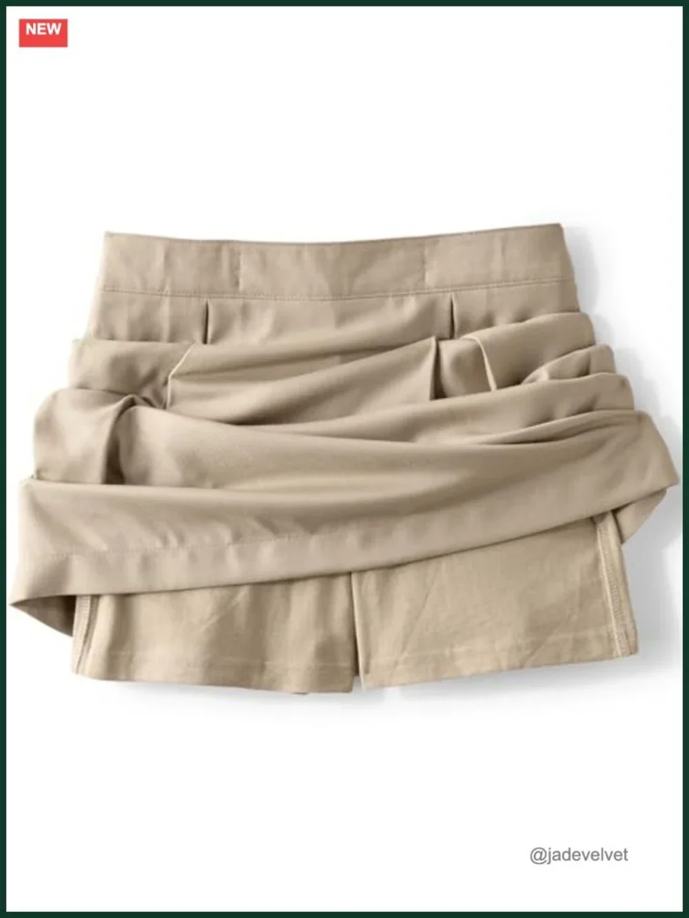 Girls Solid Pleated Skort with Hidden Shorts, Polyester Rayon Blend